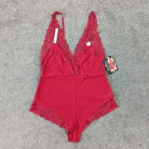 NWT Marilyn Monroe Lace Teddy Red Women's XL